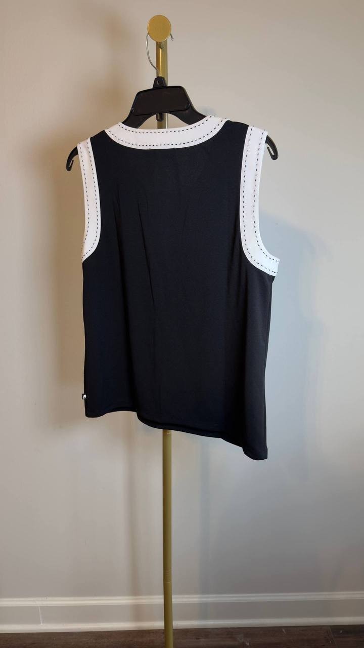 Karl Lagerfeld Paris Tank Top Black/White S NWT $79