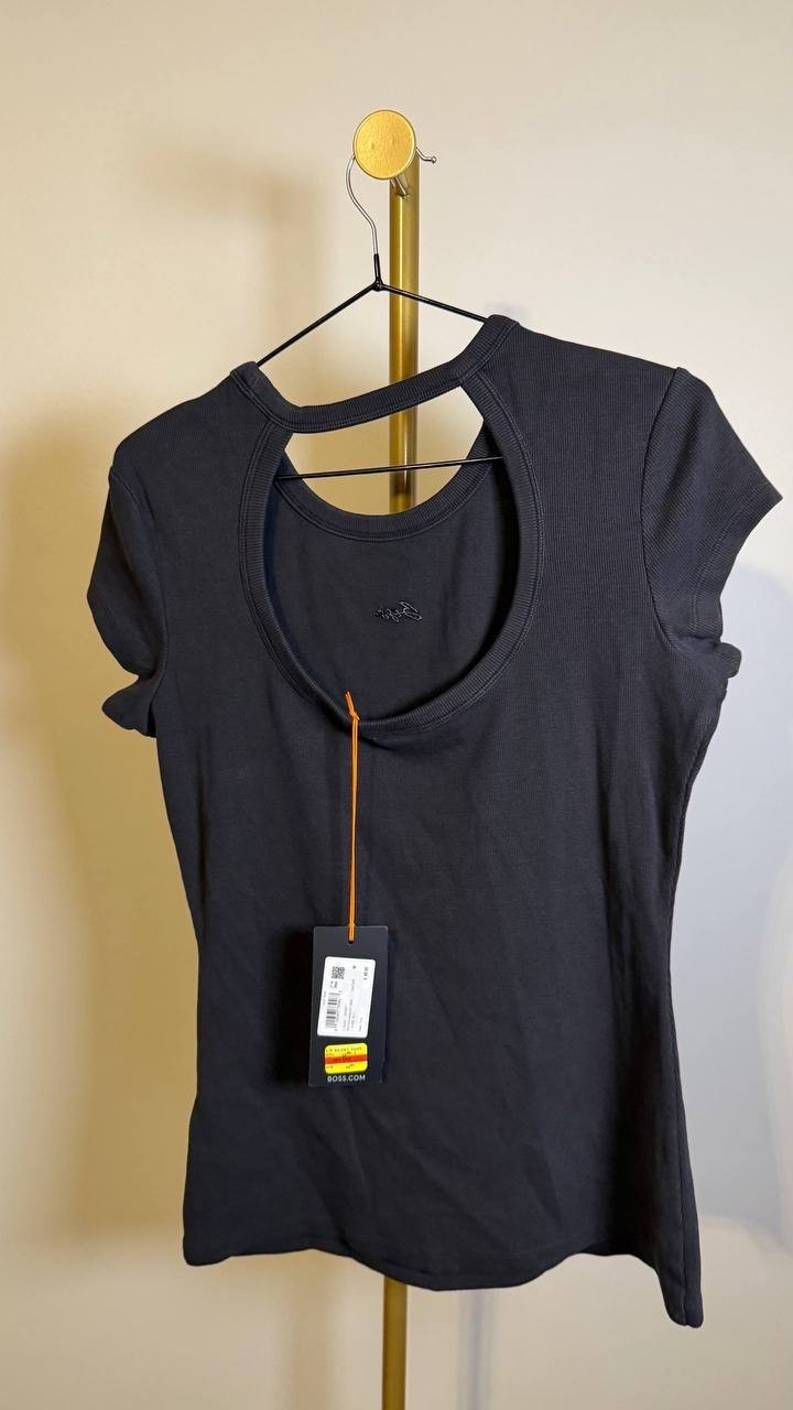 BOSS ESIMA Women’s Print T‑Shirt Black M $68 NWT