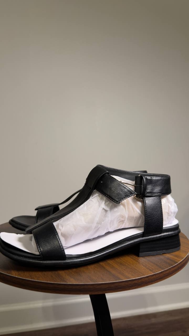 Naturalizer  Footbed  Sandals  Black  8.5M  New  $110