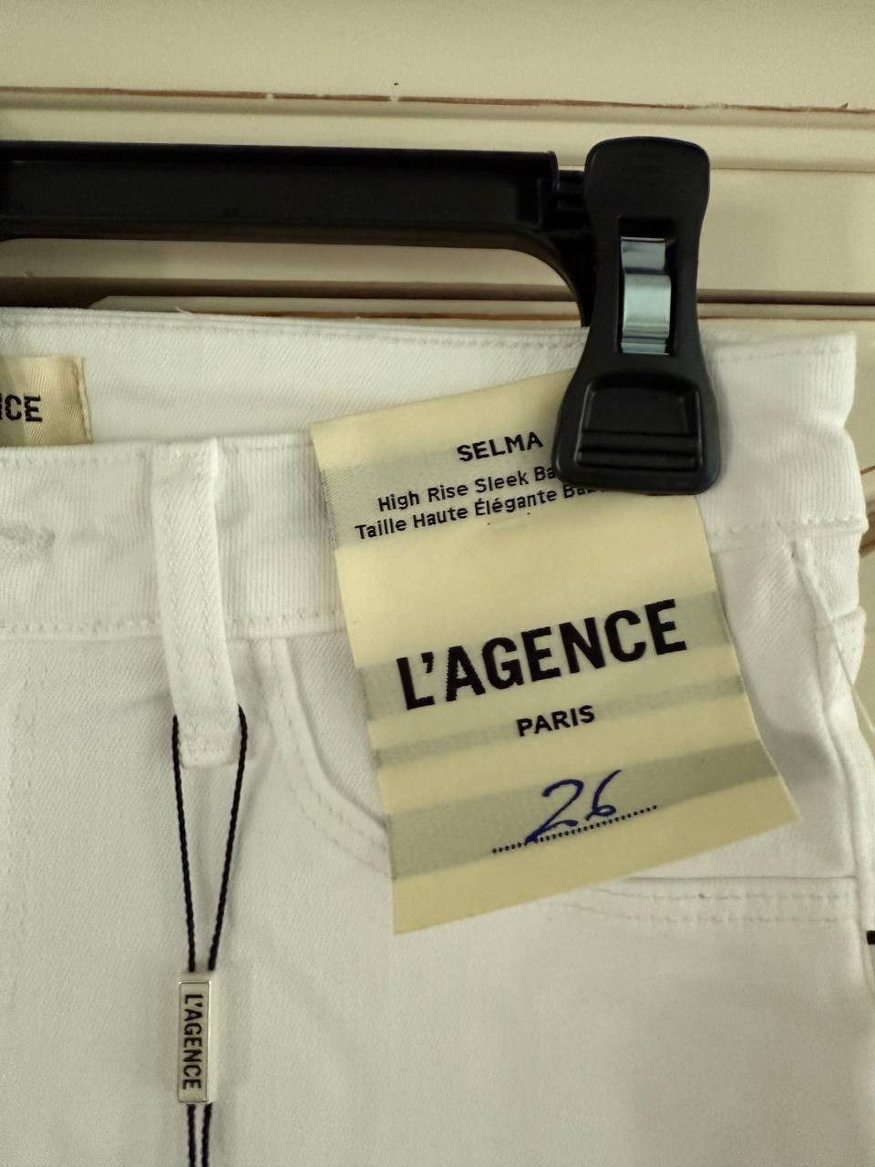 L’AGENCE Selma Baby Boot Jeans – Blanc, Size 26