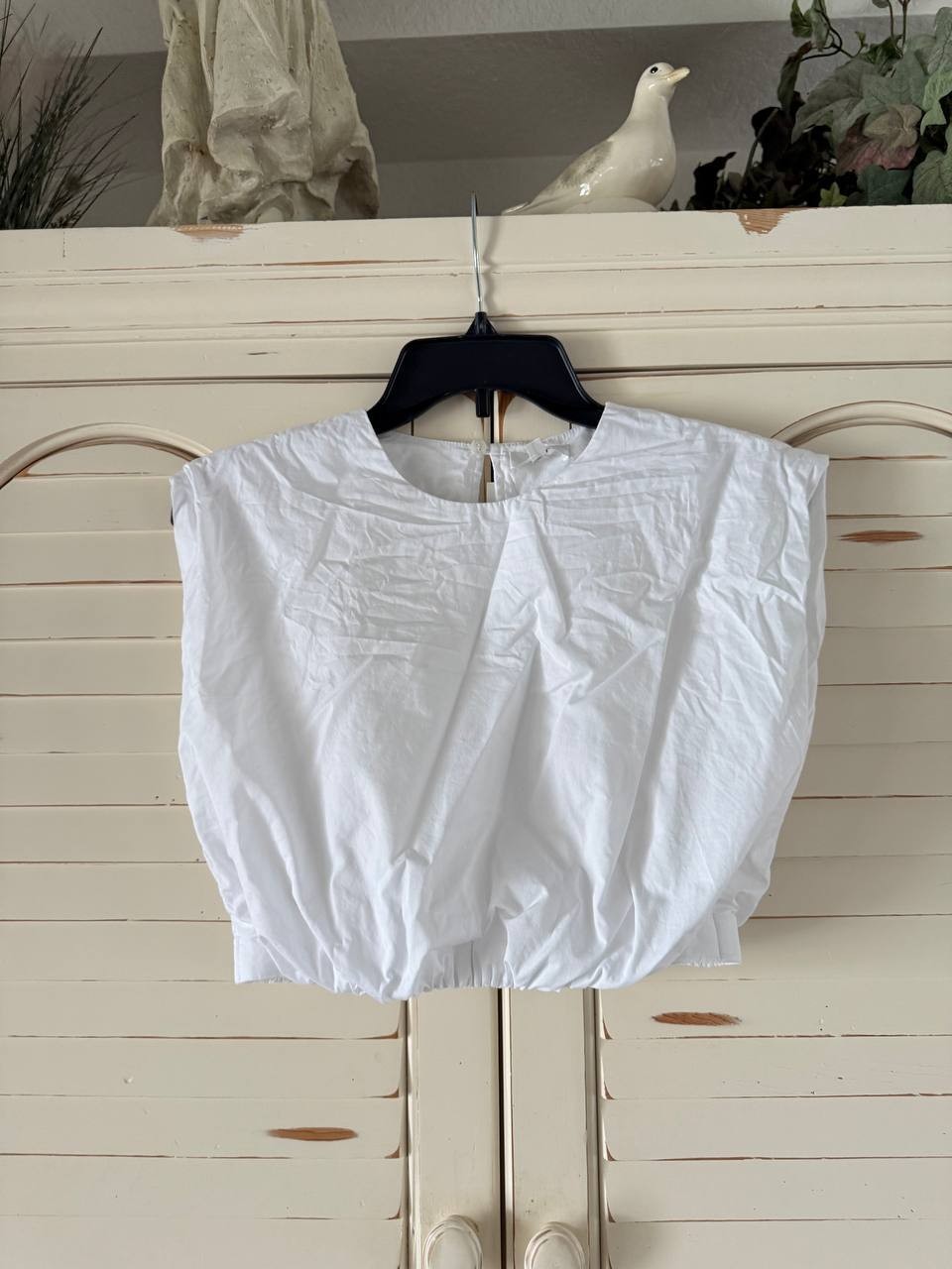 A.L.C. Billie Cap-Sleeve Top White XS NWT Cotton Boxy Blouse Minimalist