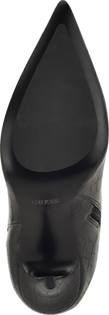 GUESS Gressa Wide Calf Knee High Pointed Toe Boots Black 8.5M Synthetic $179 NWB