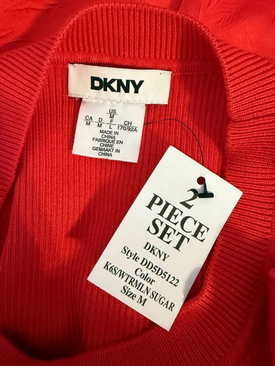 DKNY Red Sleeveless Short Dress – Crew Neck – Size M – NWT