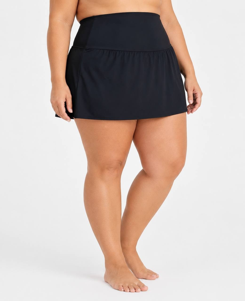 Island Escape La Palma High-Waist Tummy Control Swim Skirt Black 20W NWT $44.99