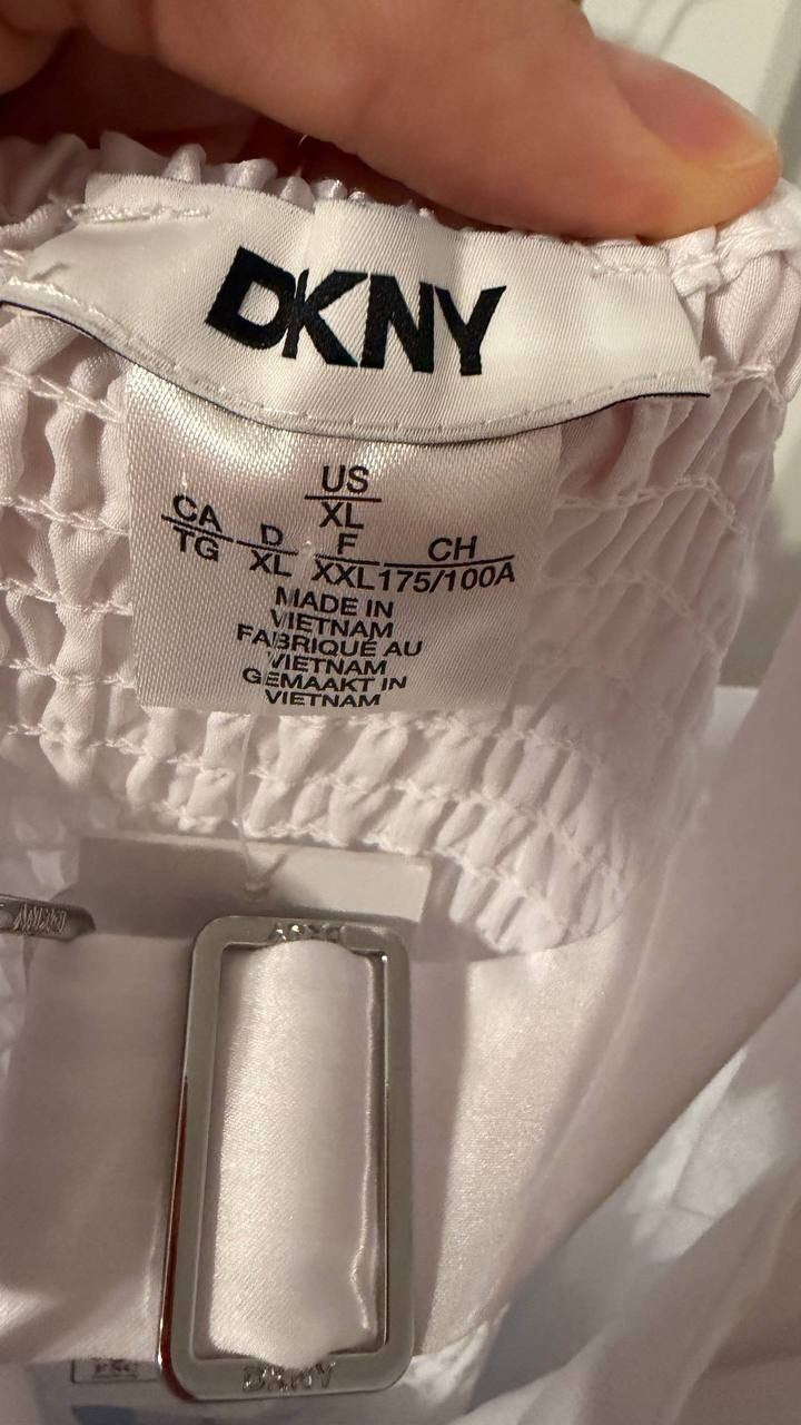 DKNY Maxi Dress Sleeveless Satin Printed Pink XL NWT MSRP $149