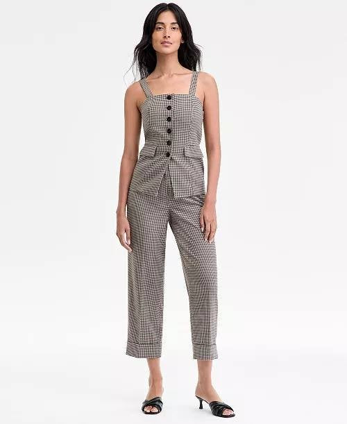 Anne Klein Square‑Neck Button‑Front Vest Multi Size 12 NWT $129