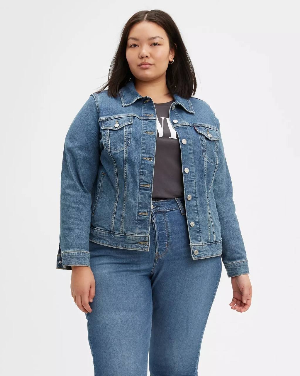 Levi’s Original Trucker Jacket Plus Size Medium Wash 1X NWT $79.50