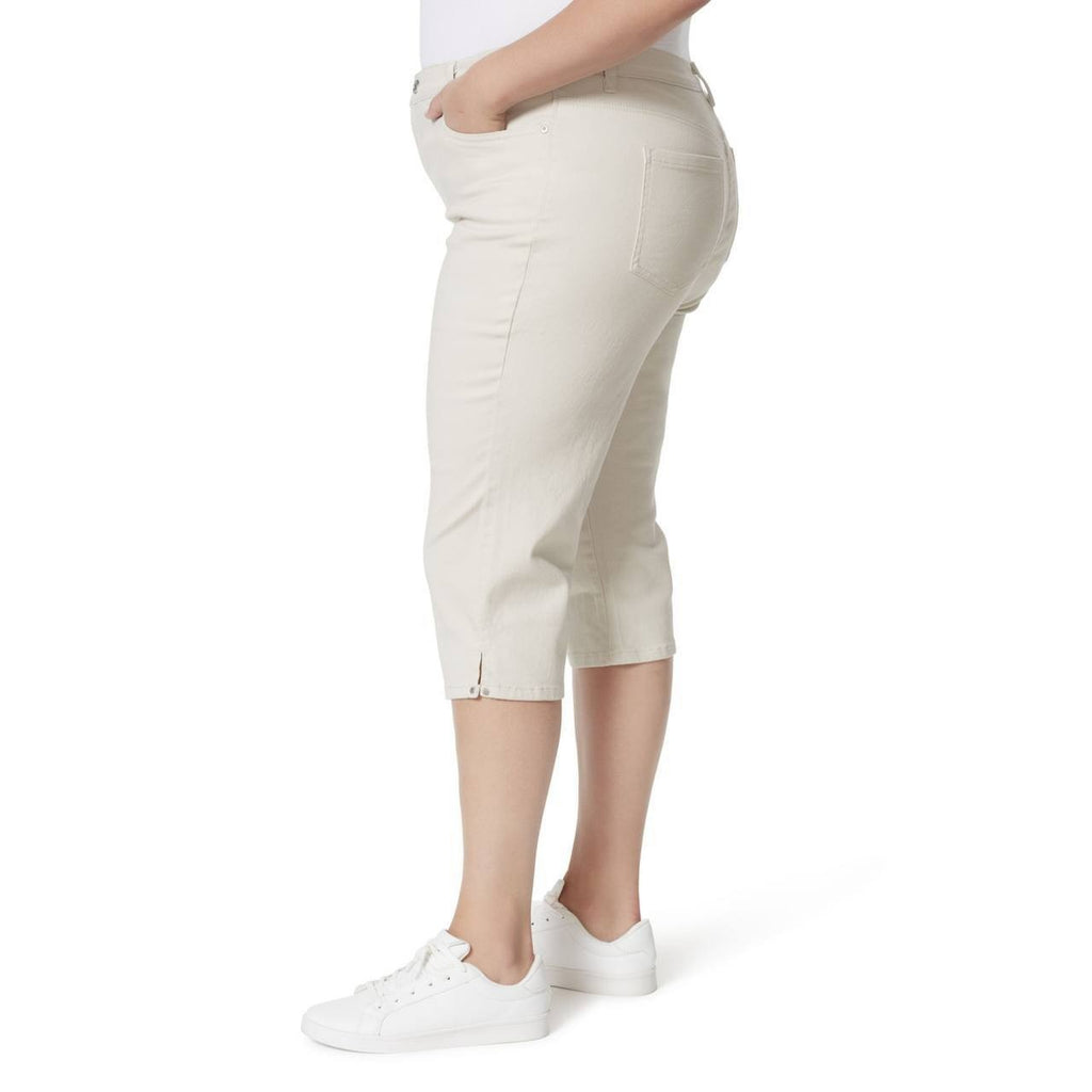 Gloria Vanderbilt Amanda Capri Pants Plus Size 20W Stonewood NWT $50