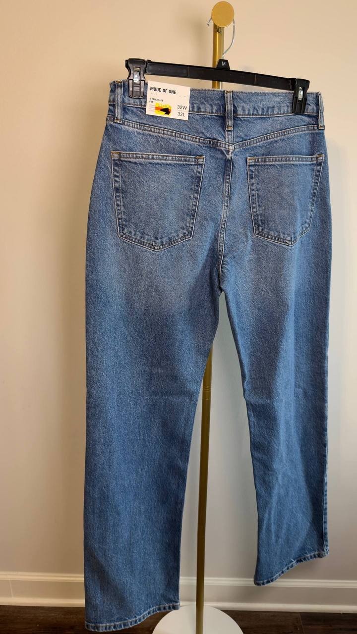 Mode of One Men’s Straight‑Fit Jeans Blue 32x32 NWT $69.50
