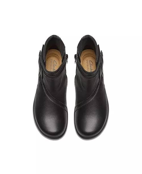 Clarks  Carleigh  Style  Boots  Black  Leather  8M  New  $130