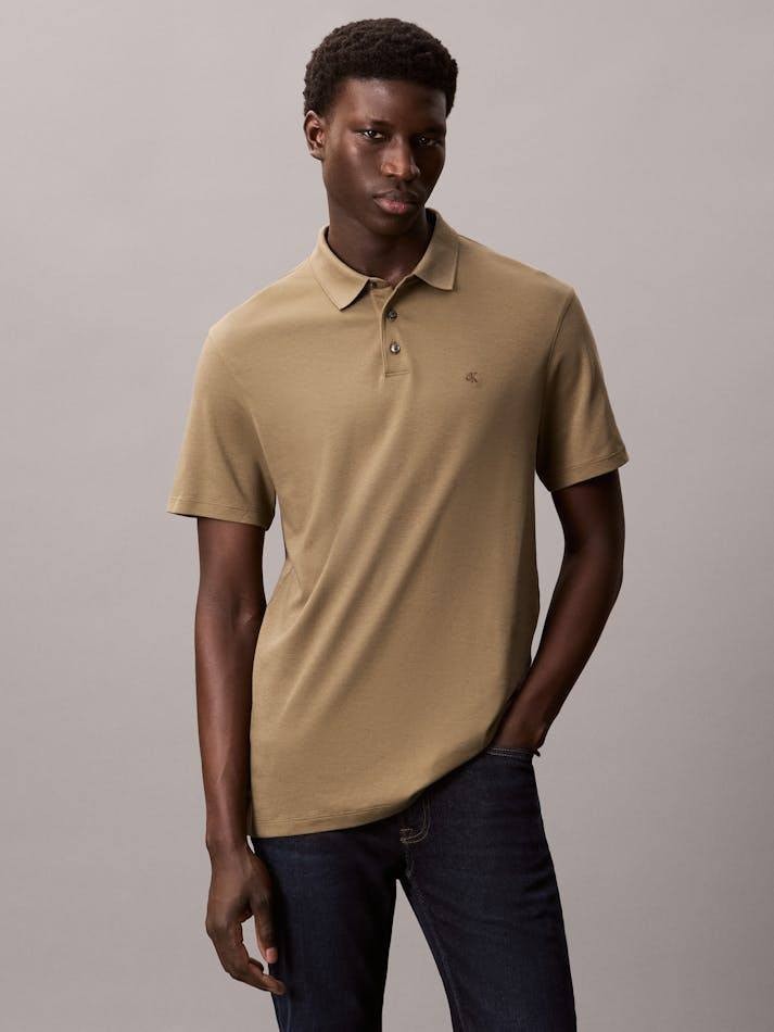 Calvin Klein Pima Cotton Polo Shirt Tigers Eye XL NWT $69.50