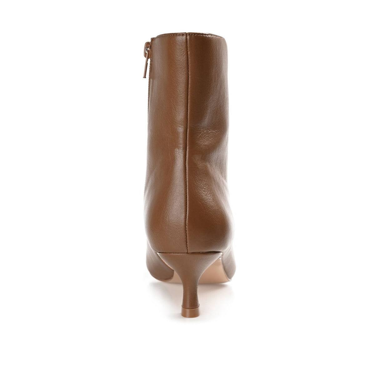Journee Collection Arely Women’s Pointed Toe Booties Brown 10M Vegan Leather $10