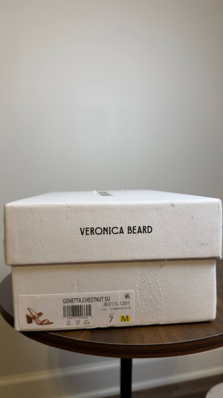 Veronica  Beard  Slingback  Sandals  Chestnut  7  M  Pre‑Owned  $395