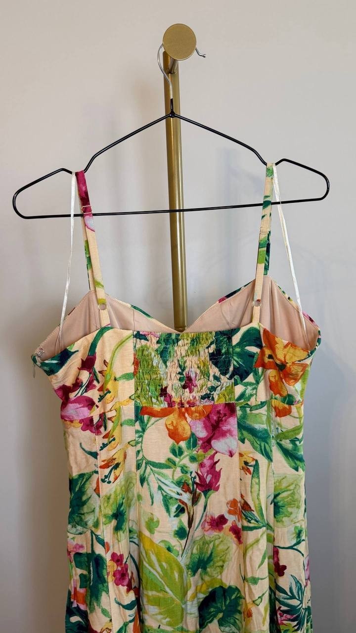 Taylor Printed Sweetheart Fit&Flare Midi Dress Floral Size10 NWOT $128