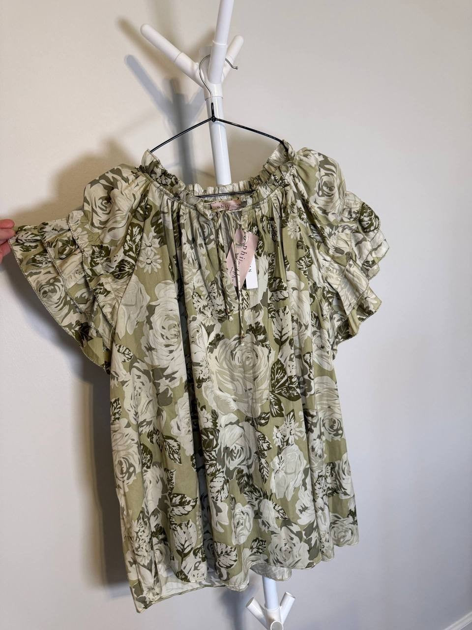 Philosophy Floral Ruffle-Sleeve Blouse – Size 3X – NWT