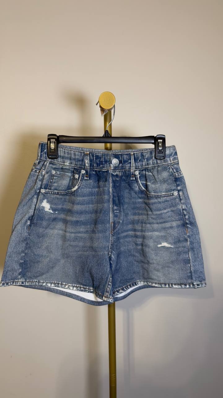 Rag & Bone Miramar Cotton Walking Shorts Mid Wash S/P NWT $108