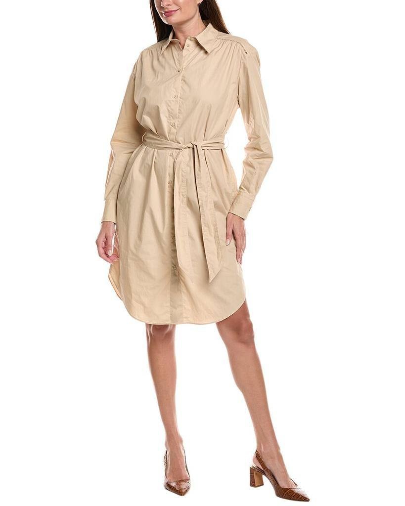 BOSS Women’s Belted Shirt Dress Neutrals Beige 12 $158 NWT