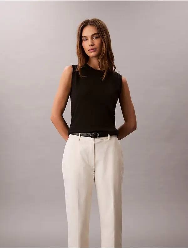 Calvin Klein Straight‑Fit Chino Pants Tofu Size 2 NWT Cotton‑Stretch MSRP$99