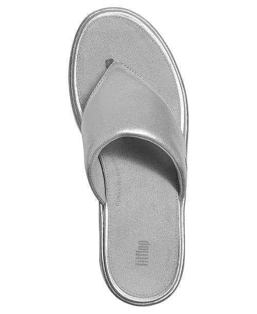 FitFlop  Platform  Wedge  Sandals  Silver  10  New  $85