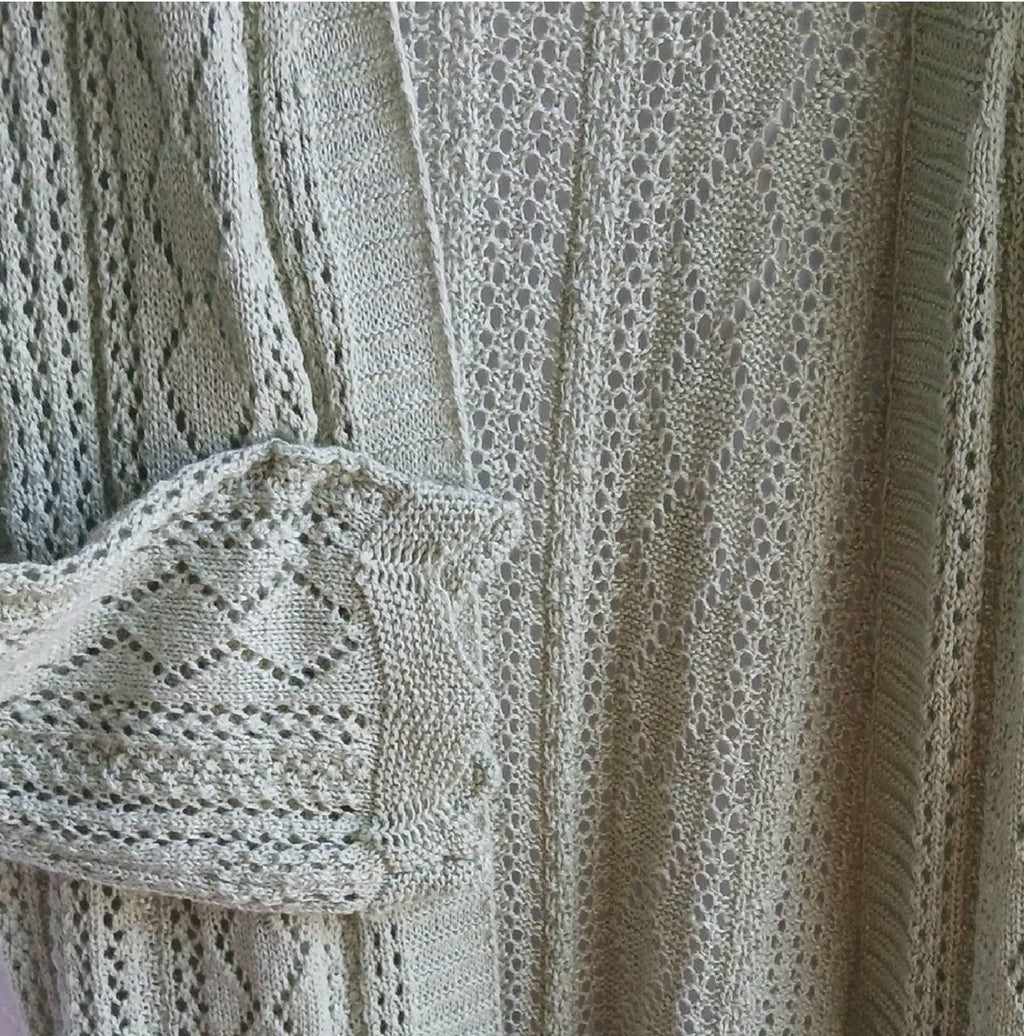 Hippie Rose Green Cable Knit Cardigan Open Front XS Women’s NWT - Soft