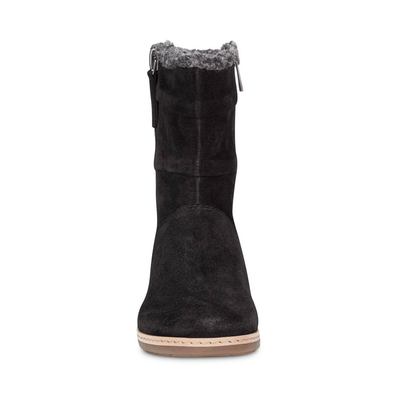 Earth Black Suede Flat Booties 10M New in Box MSRP $189