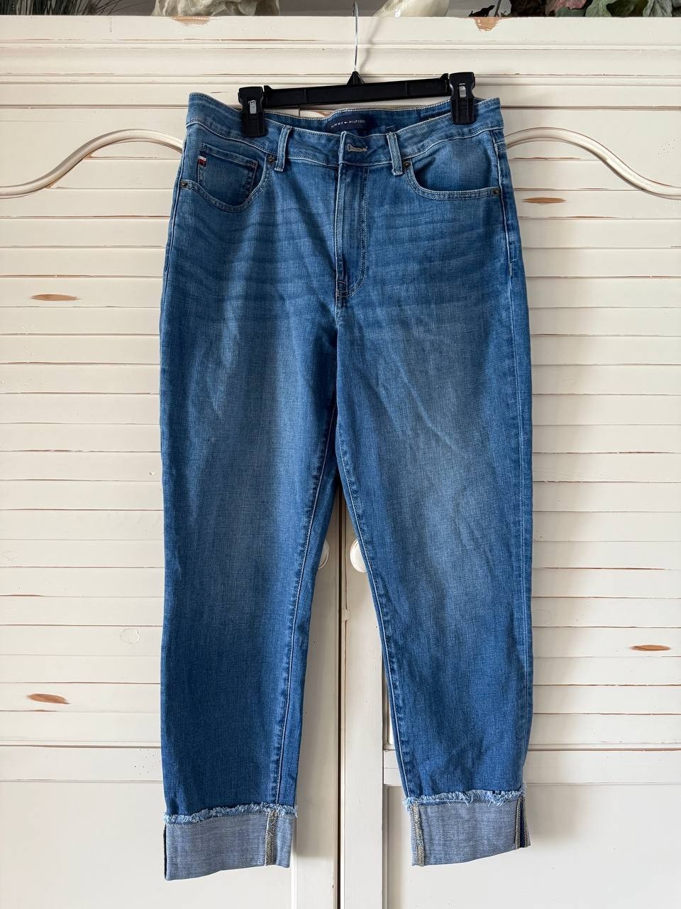 Tommy Hilfiger Tribeca TH Flex Skinny Cuff Jeans - Light Rinse, Size 12