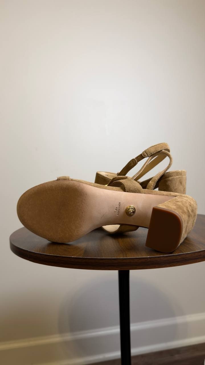 Veronica  Beard  Slingback  Sandals  Chestnut  7  M  Pre‑Owned  $395