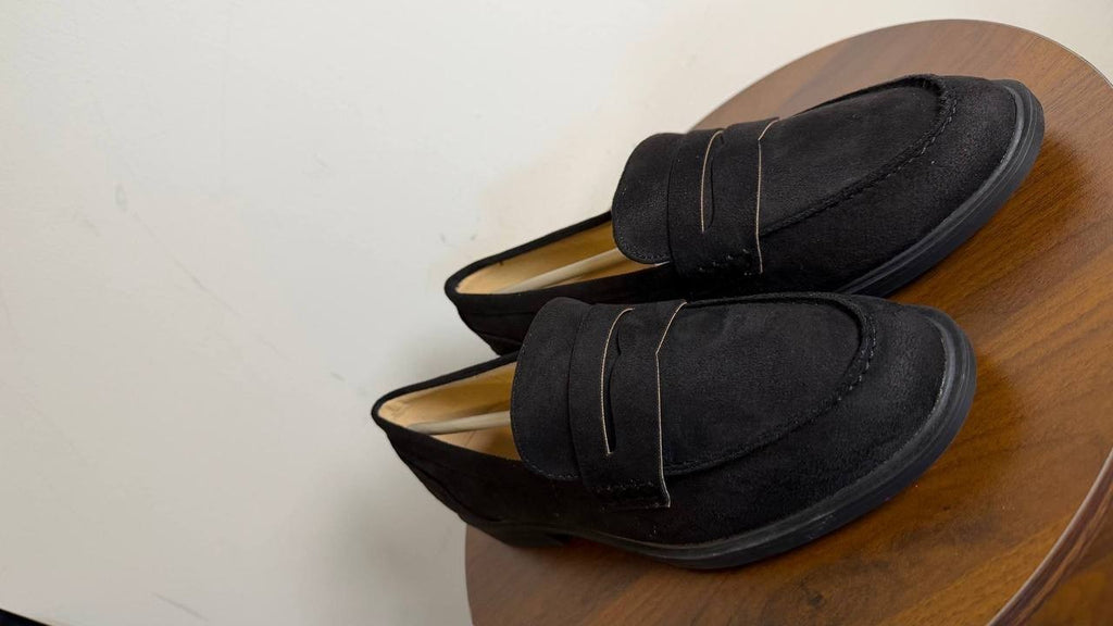 Journee Brooks Loafers 8W Black Penny Block Heel Slip‑On Comfort NIB msrp$93