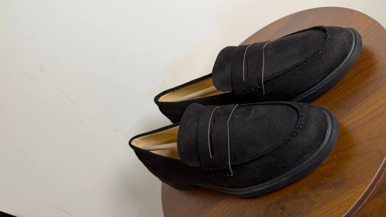 Journee Brooks Loafers 8W Black Penny Block Heel Slip‑On Comfort NIB msrp$93