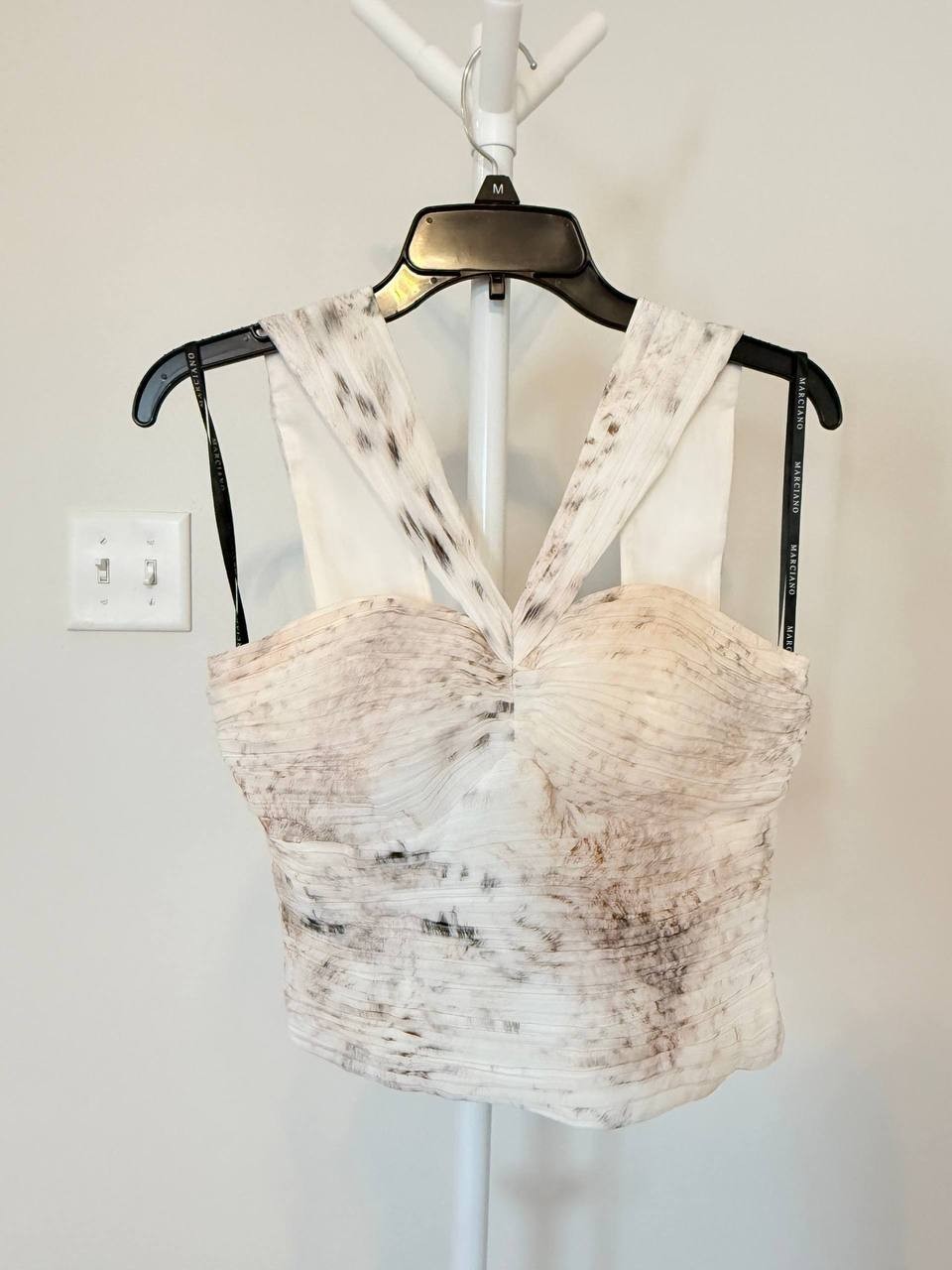 Marciano by Guess Eco Verity Bustier Crop Top – White – Size 6 – NWT – $180