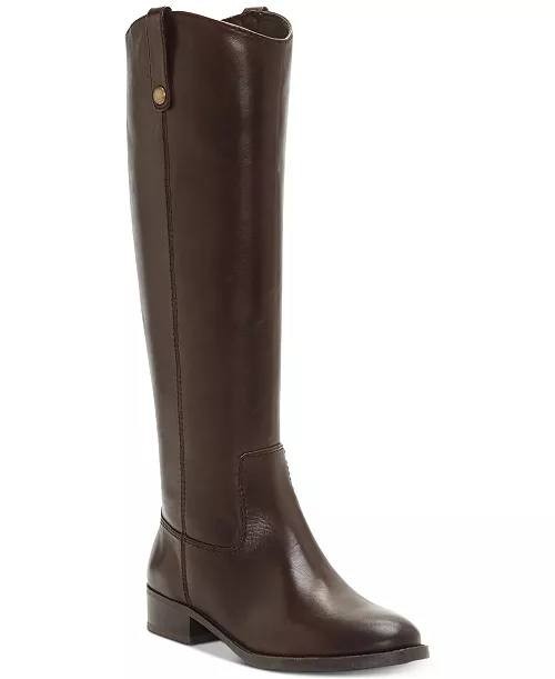 I.N.C.  Riding  Boots  Chocolate  Leather  6.5M  WC  New  $189.90