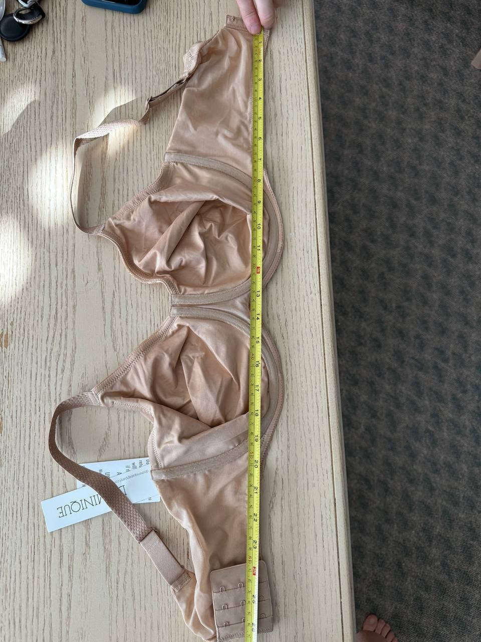 Dominique Women’s Seamless Lace Minimizer Bra Mustard Nude 38D Style 7000 70$