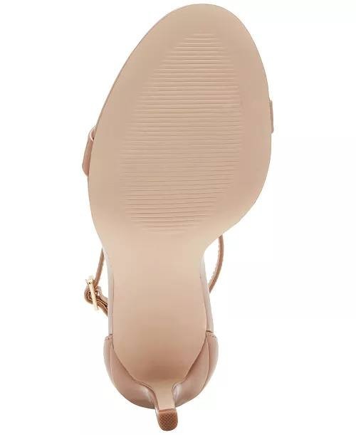 Madden  Girl  Brazen  Stiletto  Dress  Sandals  Nude  Patent  8  New  $55