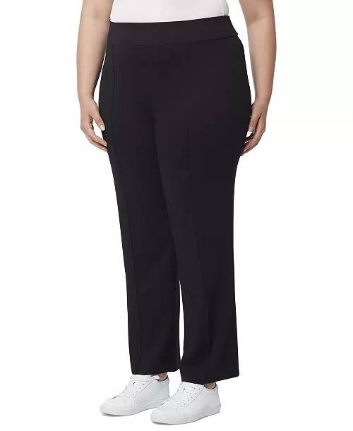 Jones New York Serenity Knit Pintucked Pull‑On Pants – Black – Size XL –NWT–$79