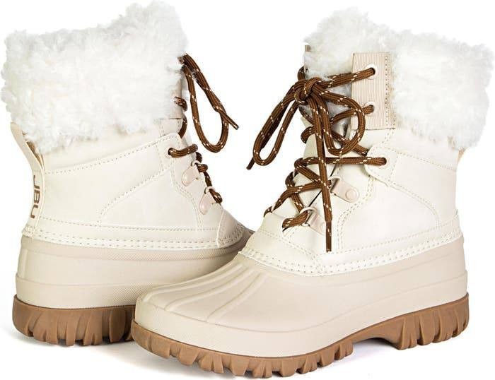 JBU Camden Duck Boots 9M Oyster Waterproof Faux‑Shearling Lined NIB msrp$129.95