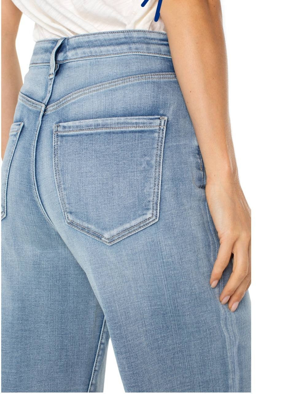 Liverpool Stride Hi-Rise Wide Leg Crop Jeans - Weir Canyon, Size 2 NWT
