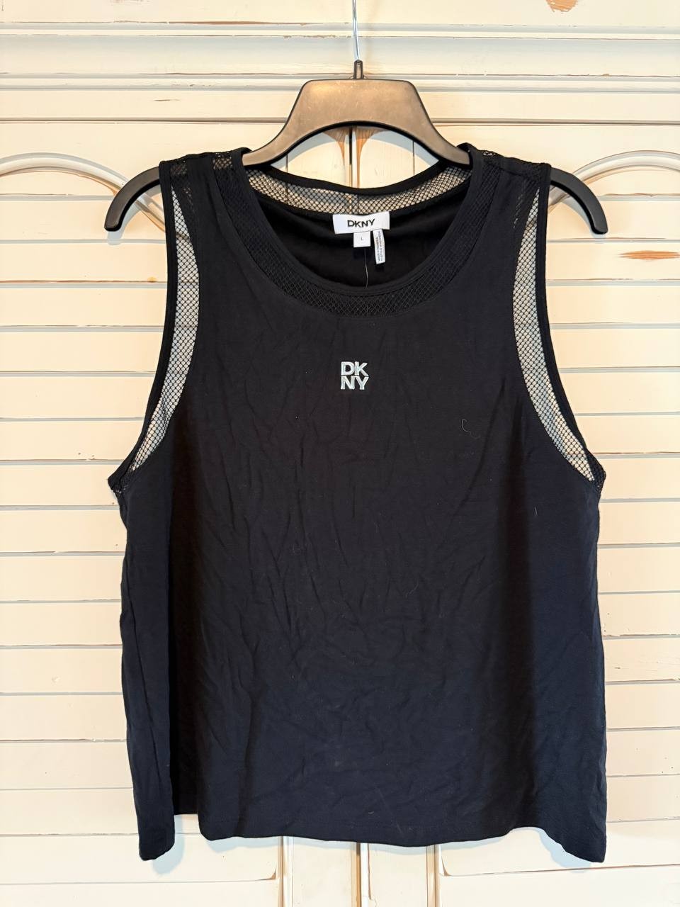 DKNY Sleeveless Black T-Shirt Viscose Blend L NWT – Everyday Designer Chic