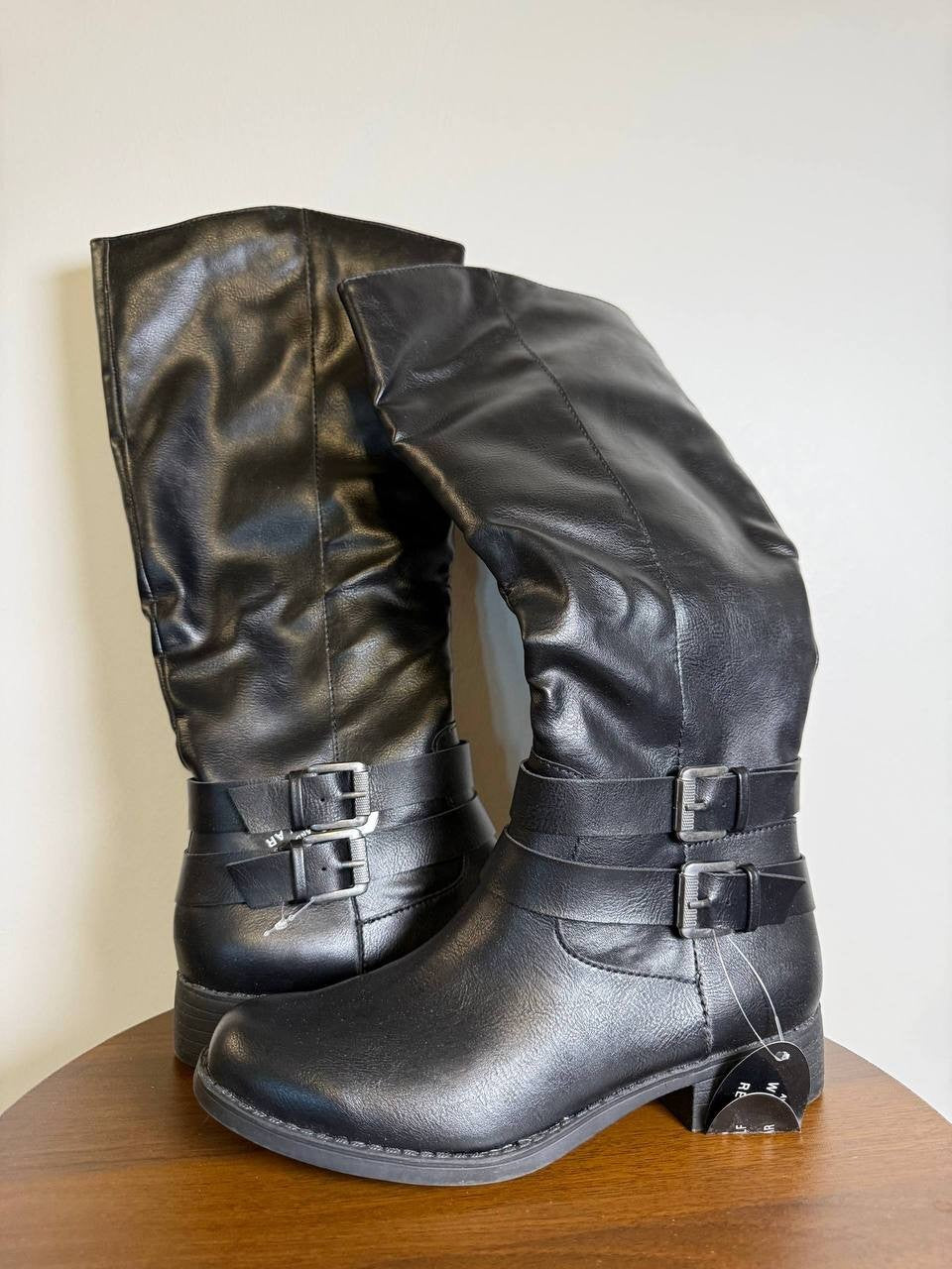 Style & Co Leather Knee‑High Boots – Black – Size 6 – New in Box