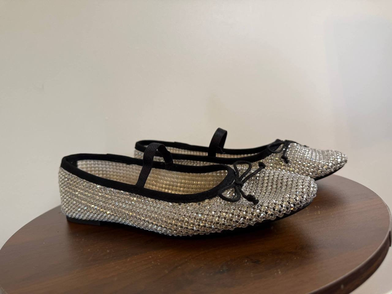 On 34th Farrahh Ballet Flats – Bling Chainmail – Size 7M – NIB