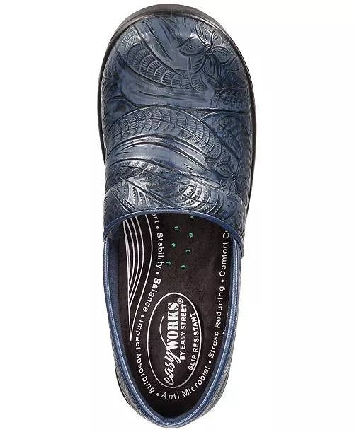 Easy Works Lyndee Clogs 8W Navy Tool Slip‑Resistant Comfort Shoe NIB msrp$55