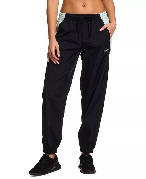 Reebok Women’s Colorblocked Track Suit Jacket Joggers Black $110 NWT