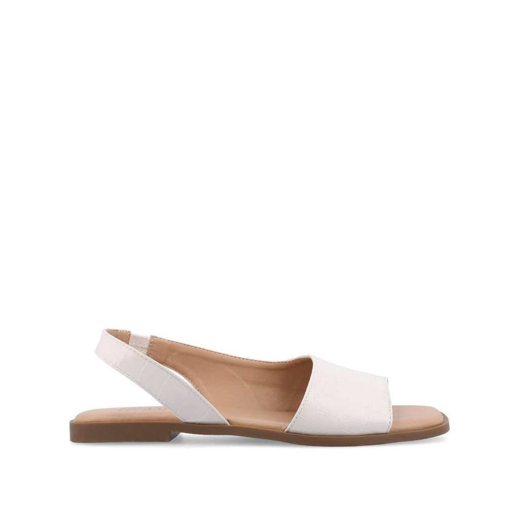 Journee  Collection  Flat  Sandals  White  6M  New  $72