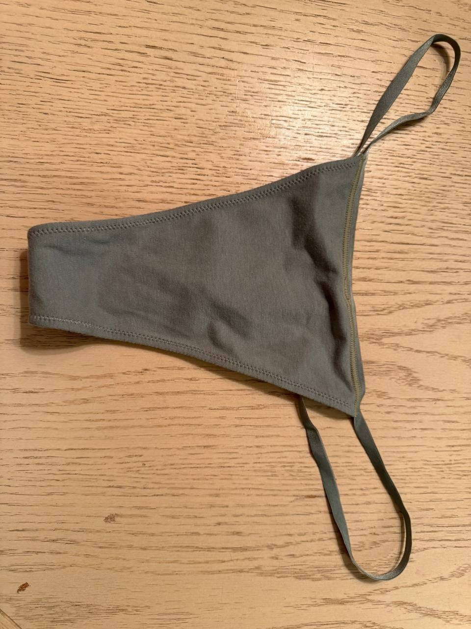 SKIMS Cotton Jersey Dipped Thong Heather Green 2X NWT with Tags Designer