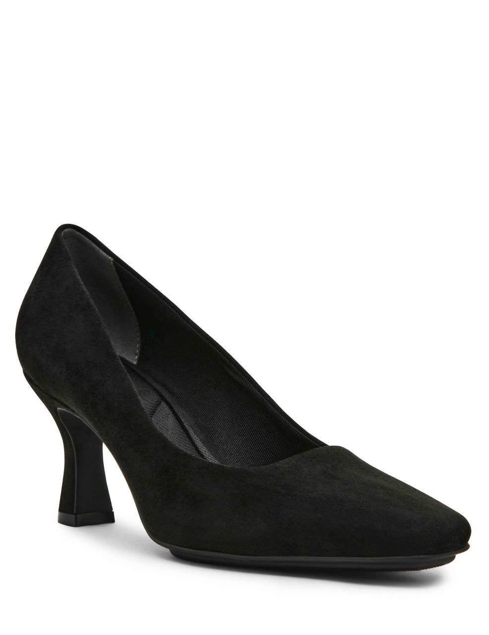 Anne Klein Prima Flared Heel Pumps Black 8M Slip‑On MSRP $95 NWOB