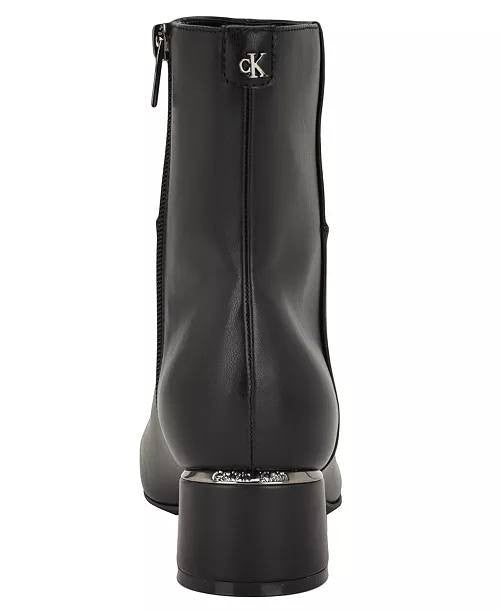 Calvin Klein Ankle Booties 6M Black Man‑Made New in Box MSRP $129