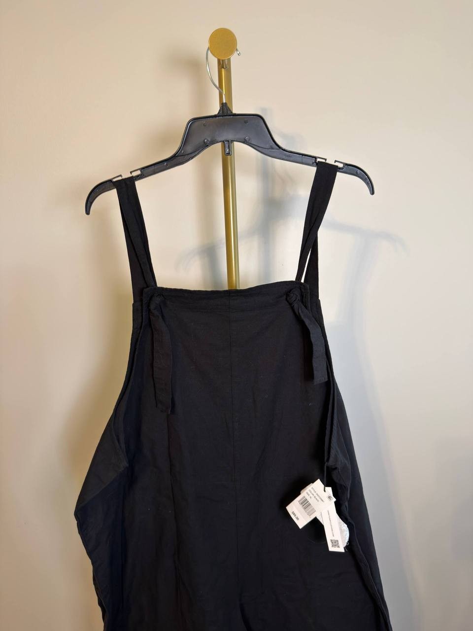 Sanctuary Linen Cotton Jumpsuit Black XL NWT $89