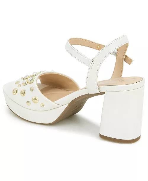 Reaction  by  Kenneth  Cole  Platform  Sandals  Ivory  8.5M  New  $99
