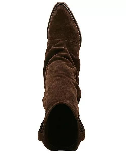 Steve  Madden  Aldora  Western  Slouch  Boots  Brown  Suede  9.5  New  $189