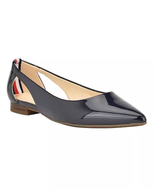 Tommy Hilfiger Pointed Toe Flats Dark Blue 6.5 M New $79.00
