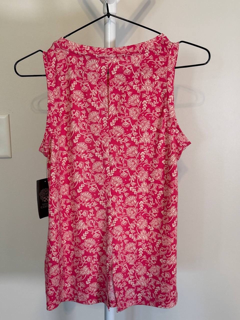 Vince Camuto Women’s Printed Keyhole‑Back Tank Top – Size XXS – NWT
